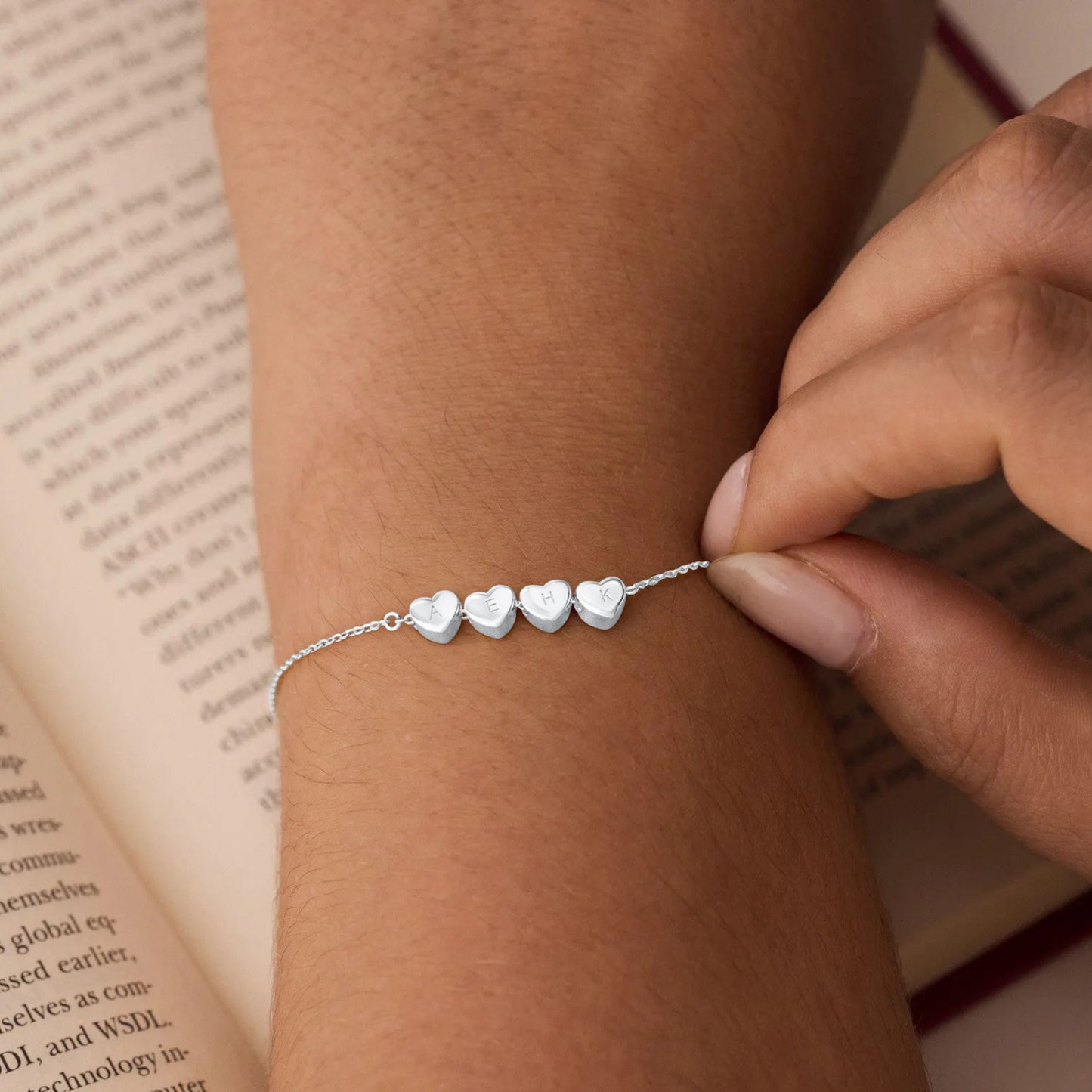 Custom Heart Initial Bracelet
