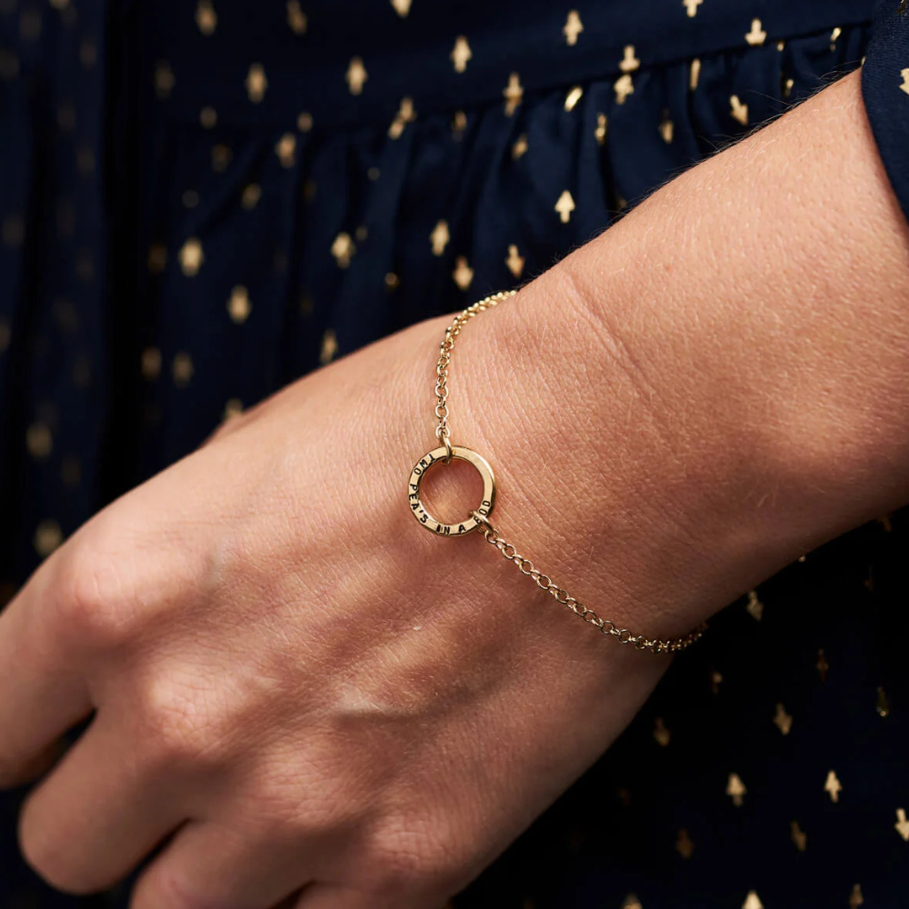 Custom Ring Name Bracelet