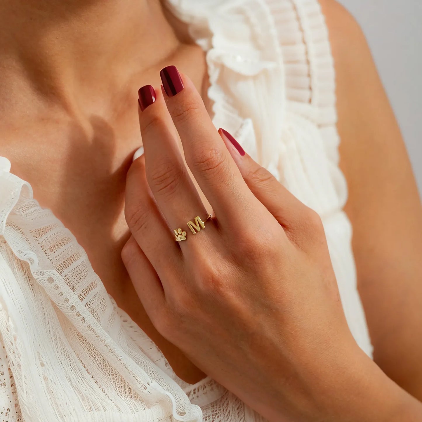 Custom Pet Initial Ring