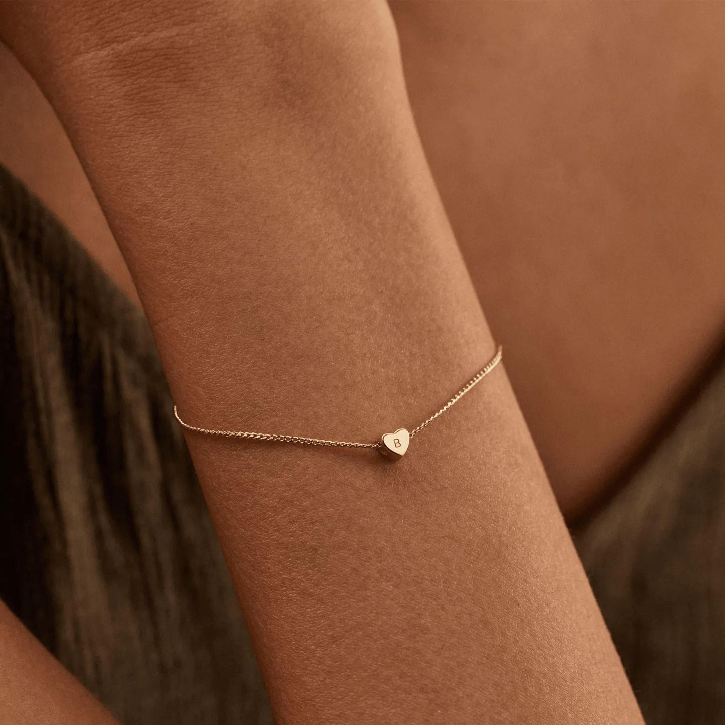 Custom Heart Initial Bracelet