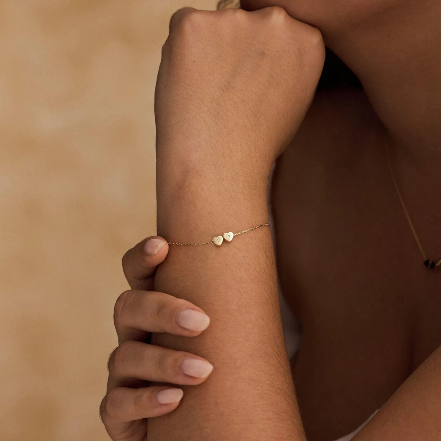 Custom Heart Initial Bracelet