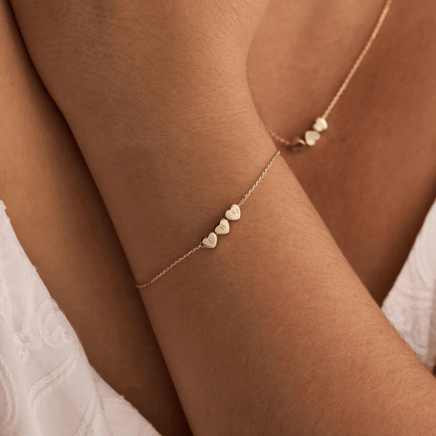 Custom Heart Initial Bracelet