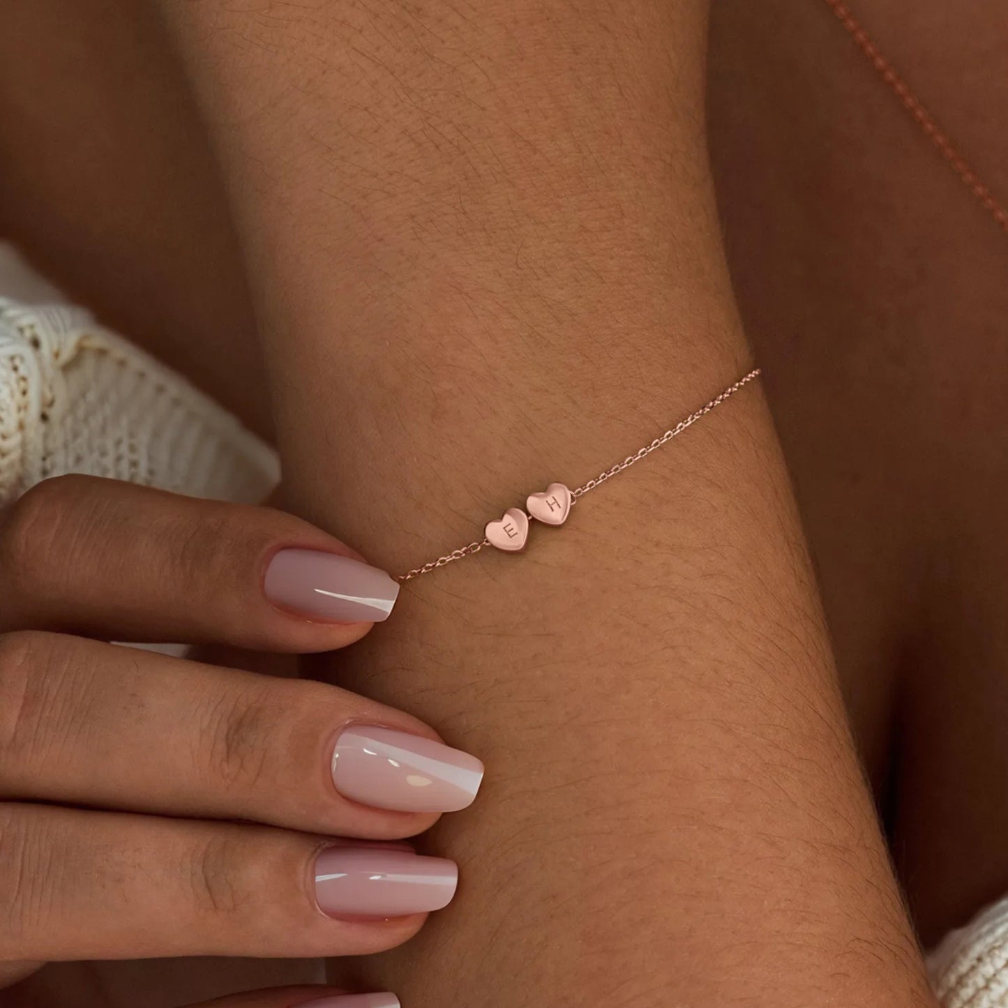 Custom Heart Initial Bracelet