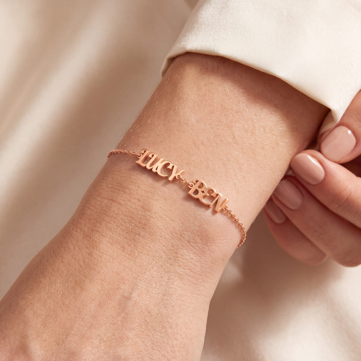 Custom Bold Script Name Bracelet