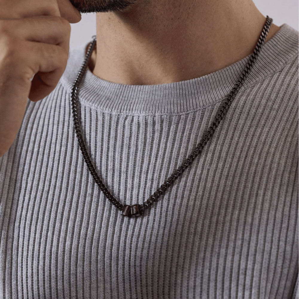 For Him | Custom Name Bead Necklace