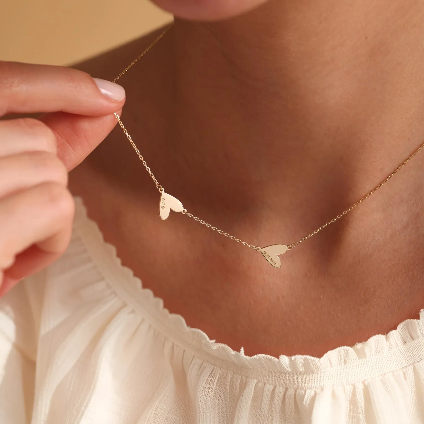 Custom Engraved Heart Necklace