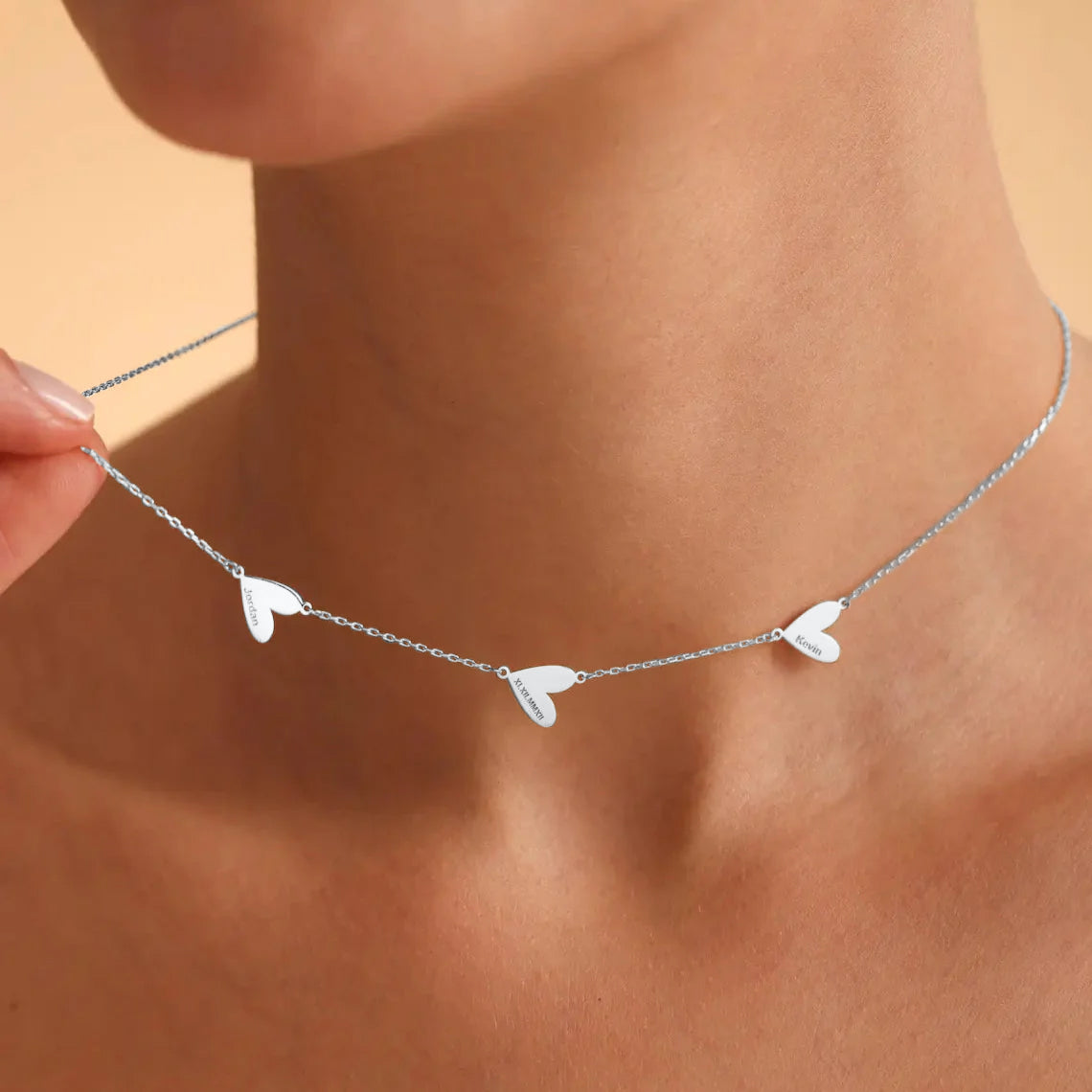 Custom Engraved Heart Necklace