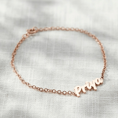 Custom Bubble Name Bracelet