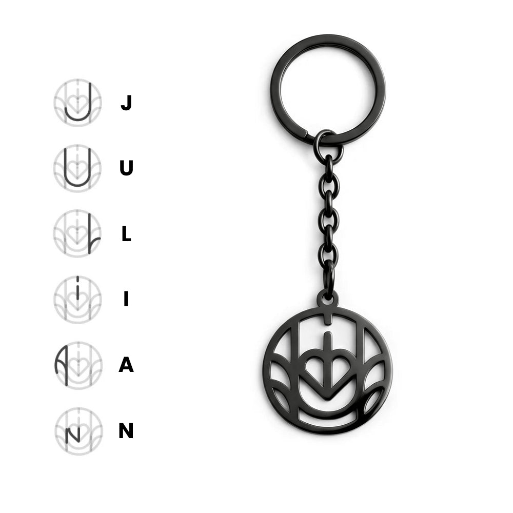 Custom Monogram Keychain