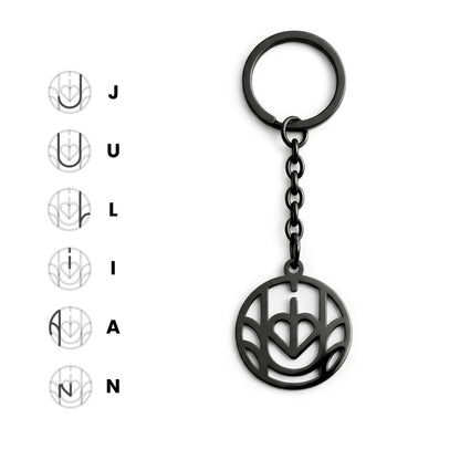 Custom Monogram Keychain