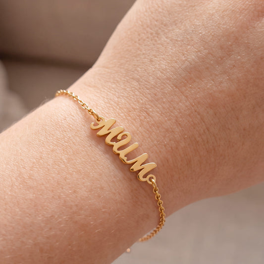 Custom Bold Script Name Bracelet