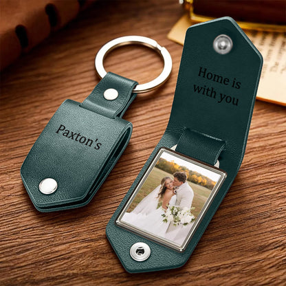 Custom Leather Photo Keyring