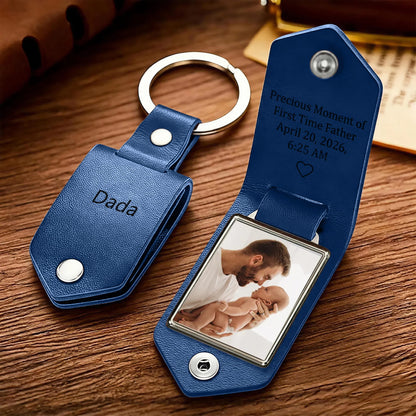 Custom Leather Photo Keyring