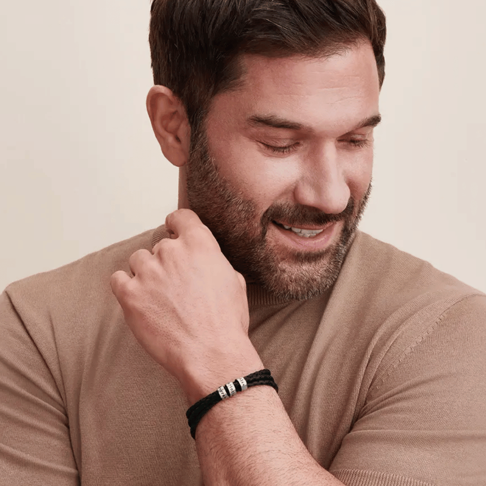 For Him | Custom Name Bead Bracelet
