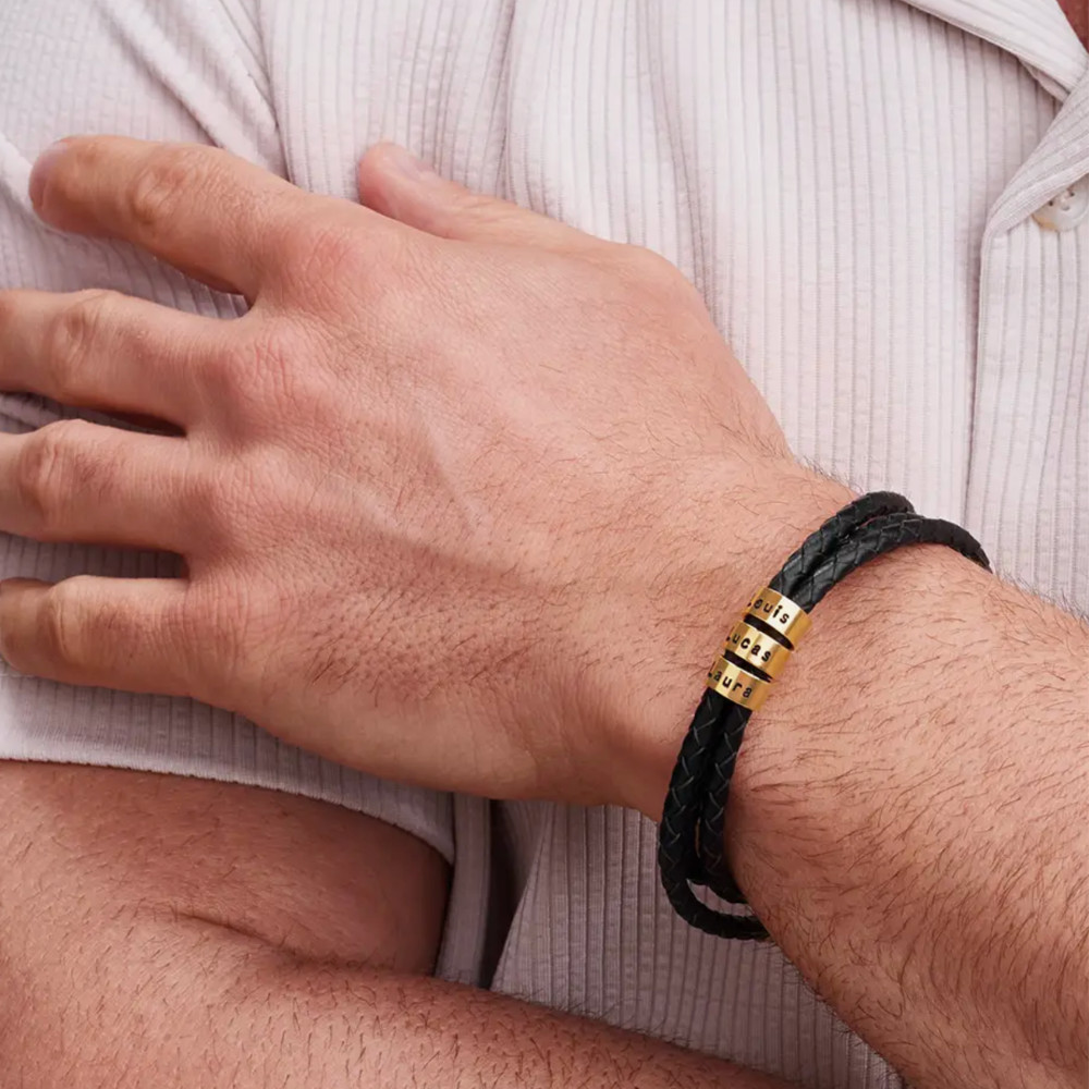 For Him | Custom Name Bead Bracelet