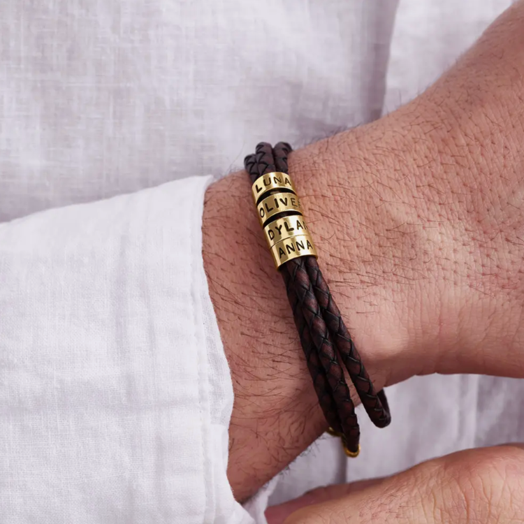 For Him | Custom Name Bead Bracelet