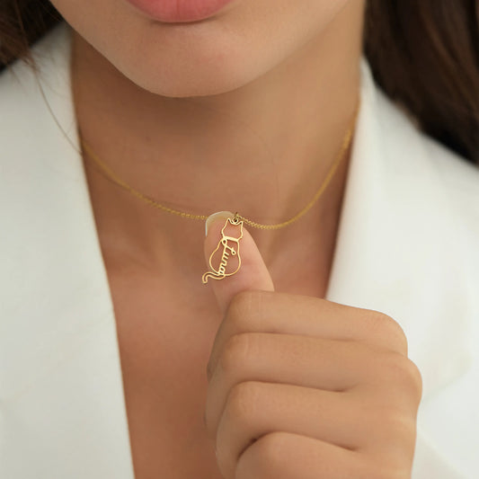 Custom Cat Name Necklace