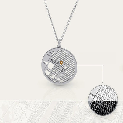 Custom Map Necklace