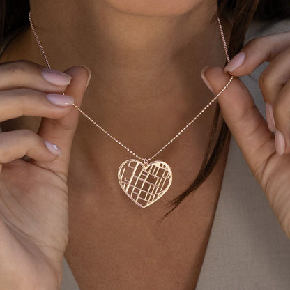 Custom Map Necklace