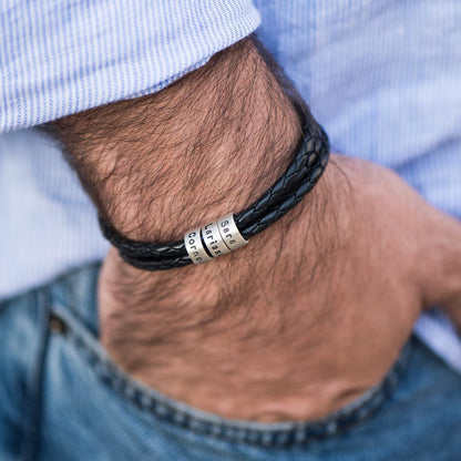 For Him | Custom Name Bead Bracelet
