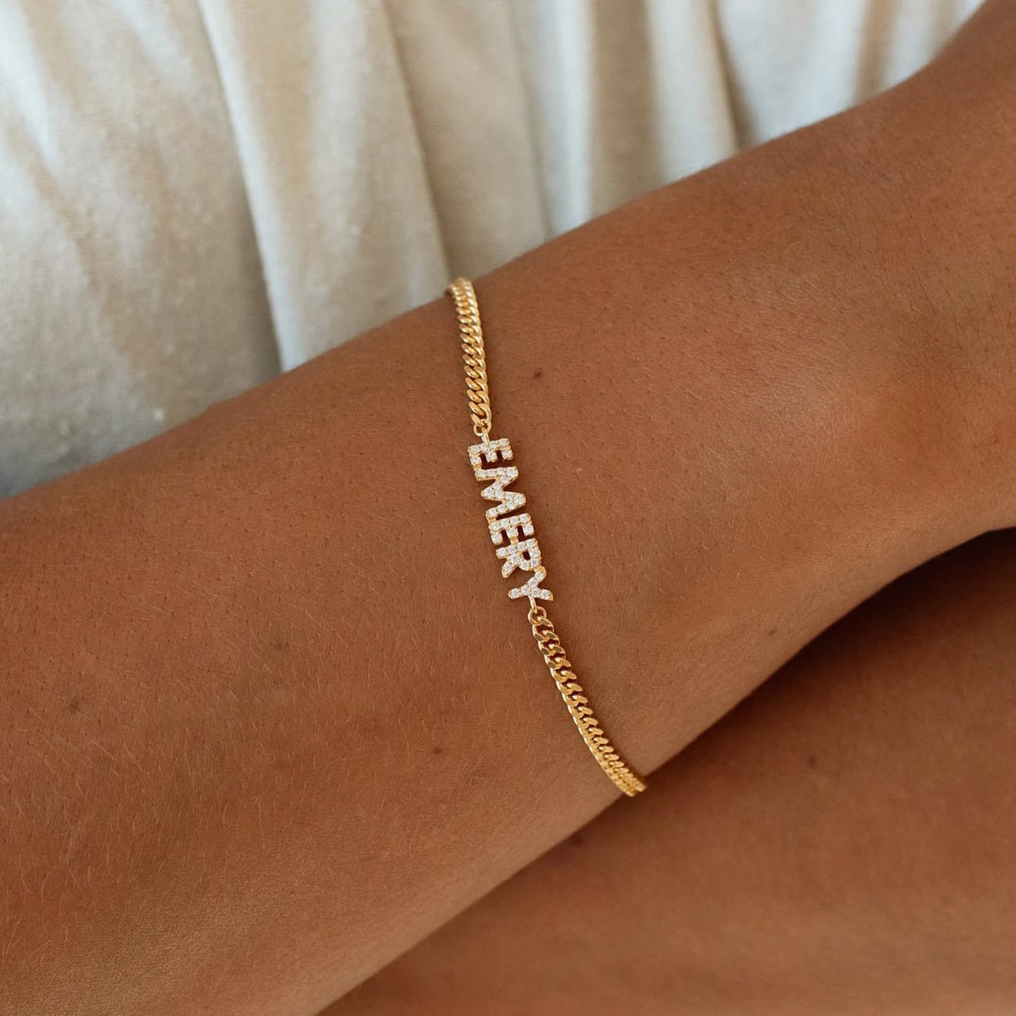 Custom Crystal Name Bracelet