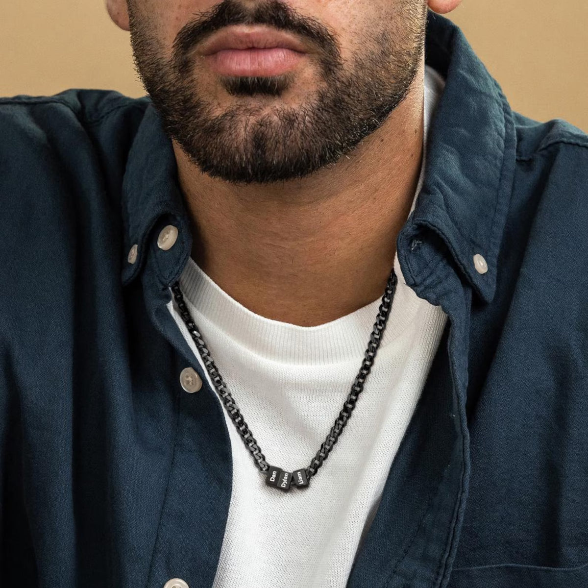 For Him | Custom Name Bead Necklace