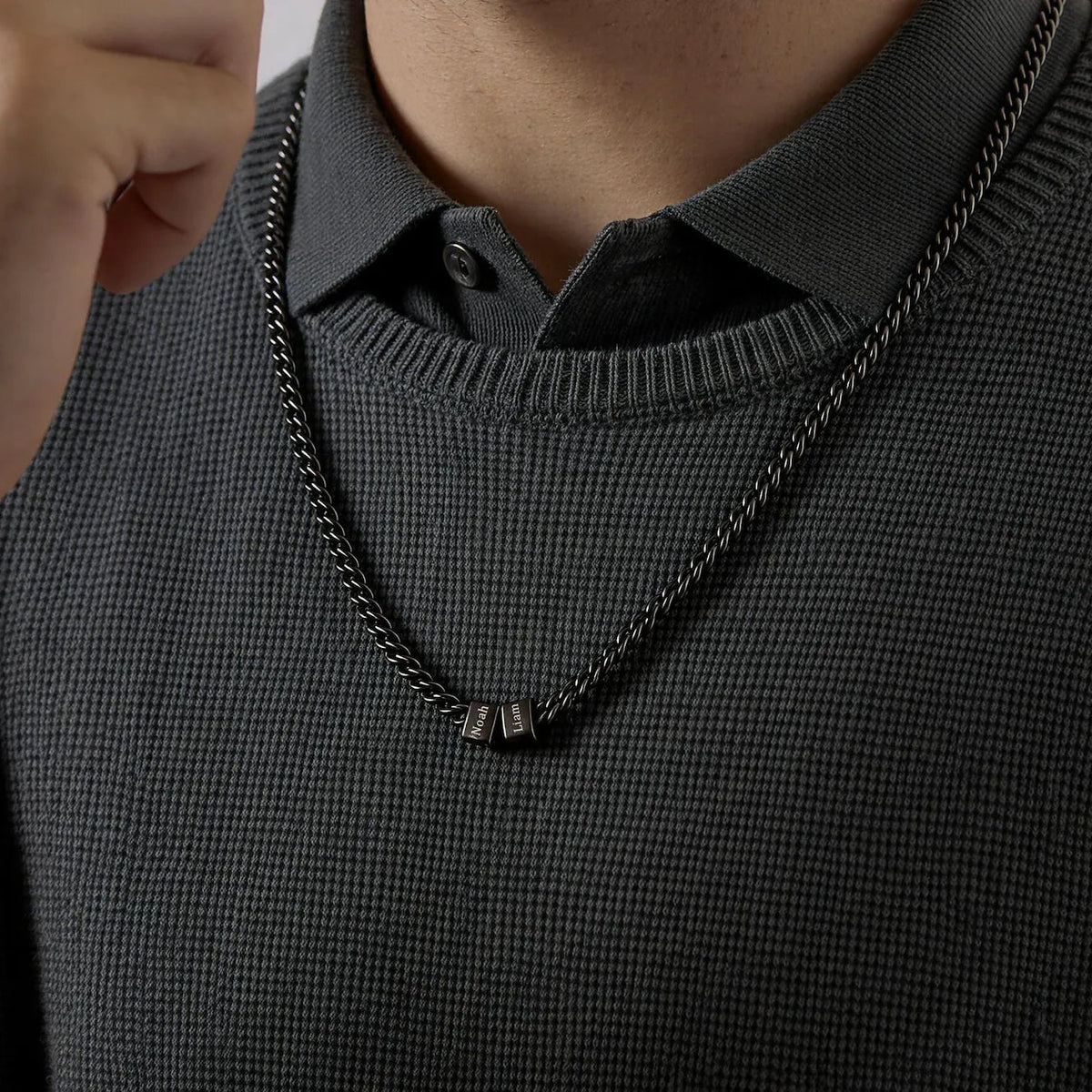 For Him | Custom Name Bead Necklace