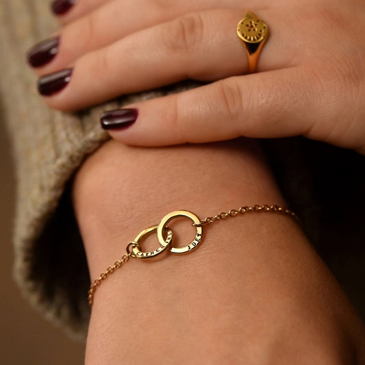 Custom Ring Name Bracelet
