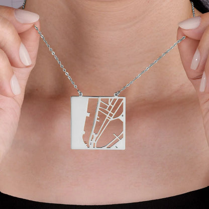 Custom Map Necklace